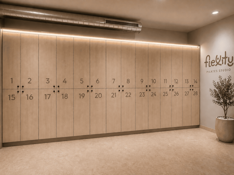 armadietti spogliatoio centro Pilates