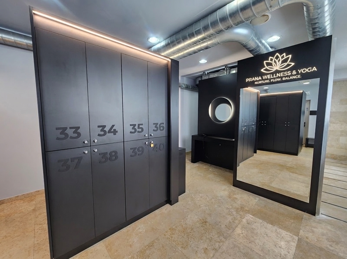 progettazione arredamento centro yoga